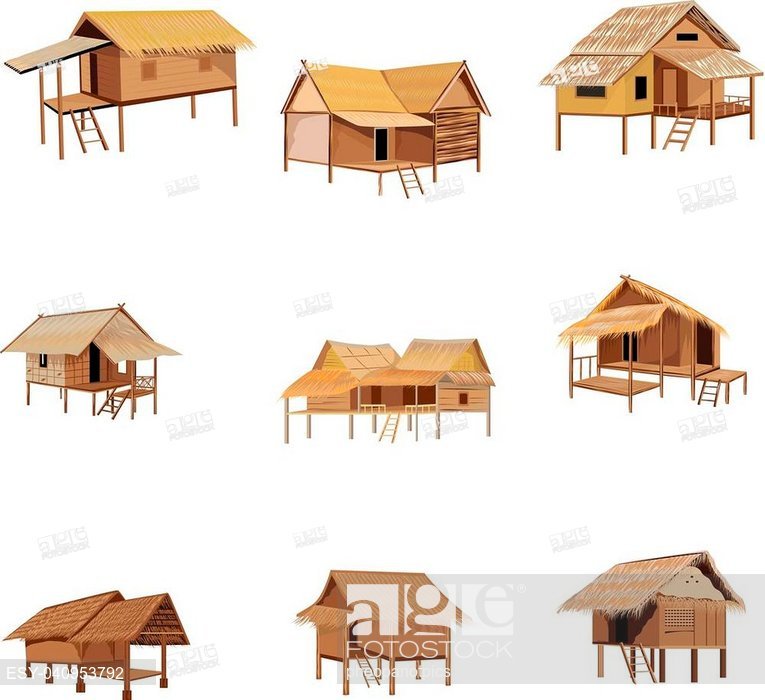 765x700 Straw Roof Hut Vector Design, Stock Vector, Vector And Low Budget