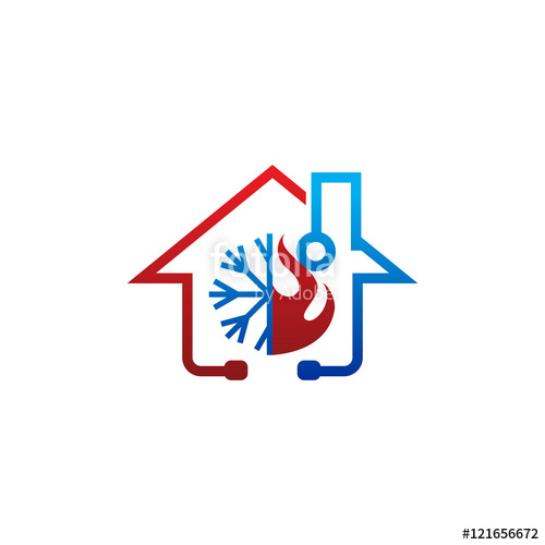500x500 Climate Doctor Hvac Logo Icon Stock Image And Royalty Free Vector