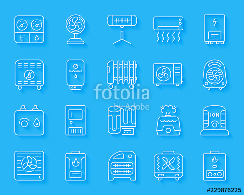 Hvac Simple Paper Cut Icons Vector Set Stock Image And Royalty 500x400 Hvac Simple Paper Cut Icons Vector Set Stock Image And Royalty