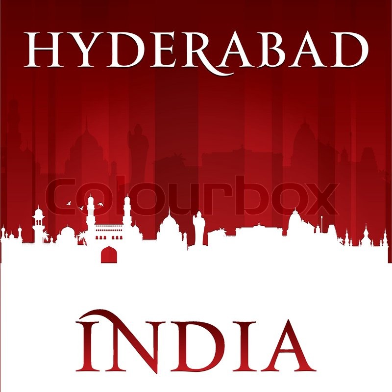 800x799 Hyderabad India City Skyline Stock Vector Colourbox