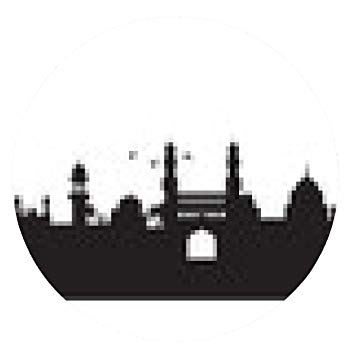 355x355 Hyderabad India City Skyline Vector Silhouette Mousepad