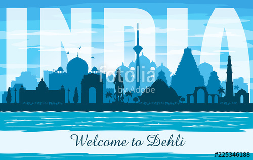 500x318 Hyderabad India City Skyline Vector Silhouette Stock Image
