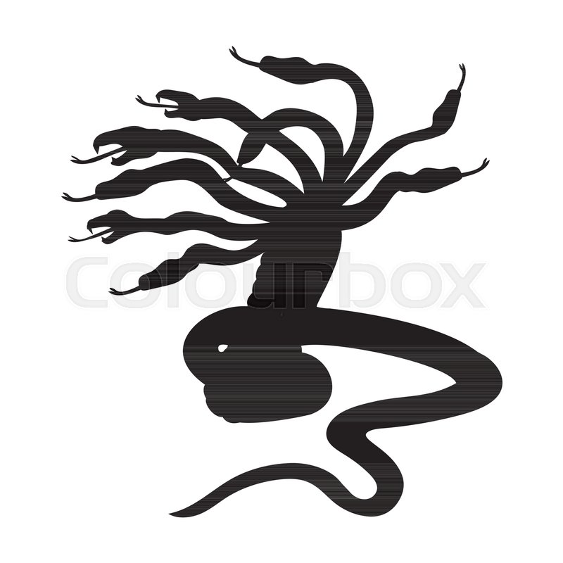 800x800 Hydra Silhouette Ancient Mythology Stock Vector Colourbox
