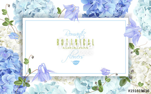500x312 Hydrangea Horizontal Banner Blue Stock Image And Royalty Free