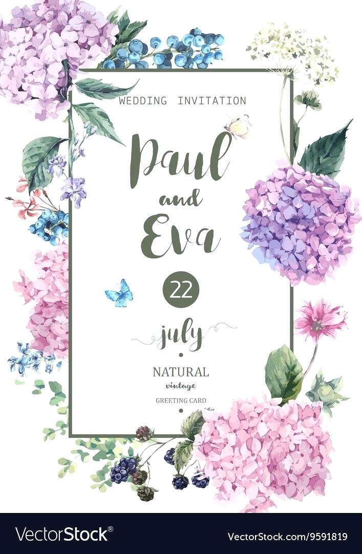 707x1080 Hydrangeas Invite