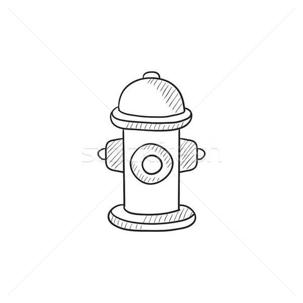 600x600 Fire Hydrant Sketch Icon Vector Illustration Andrei Krauchuk