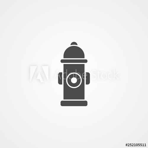 500x500 Fire Hydrant Vector Icon Sign Symbol