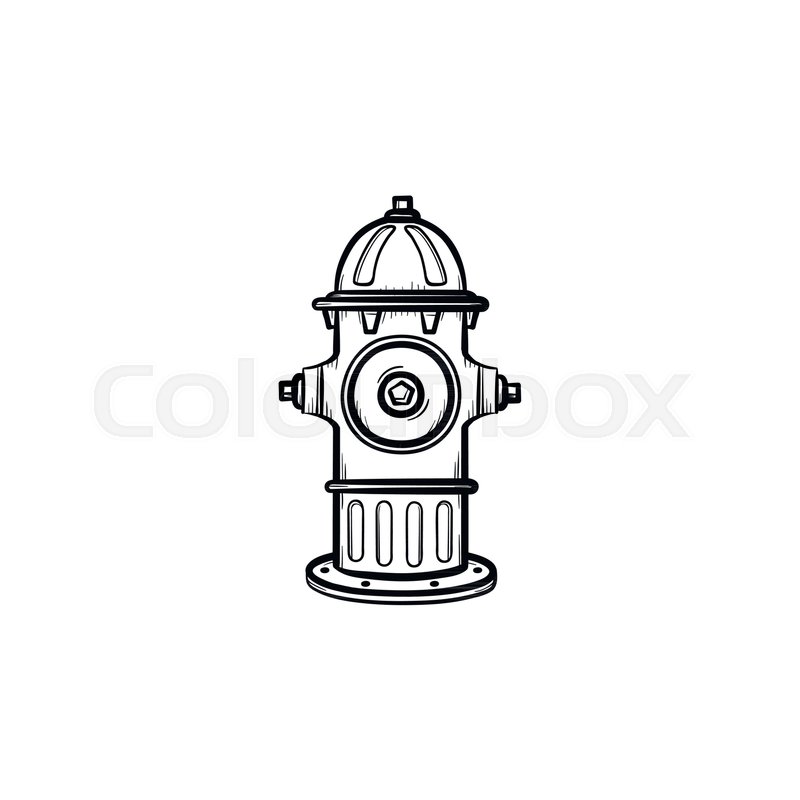 800x800 Hydrant Hand Drawn Outline Doodle Stock Vector Colourbox