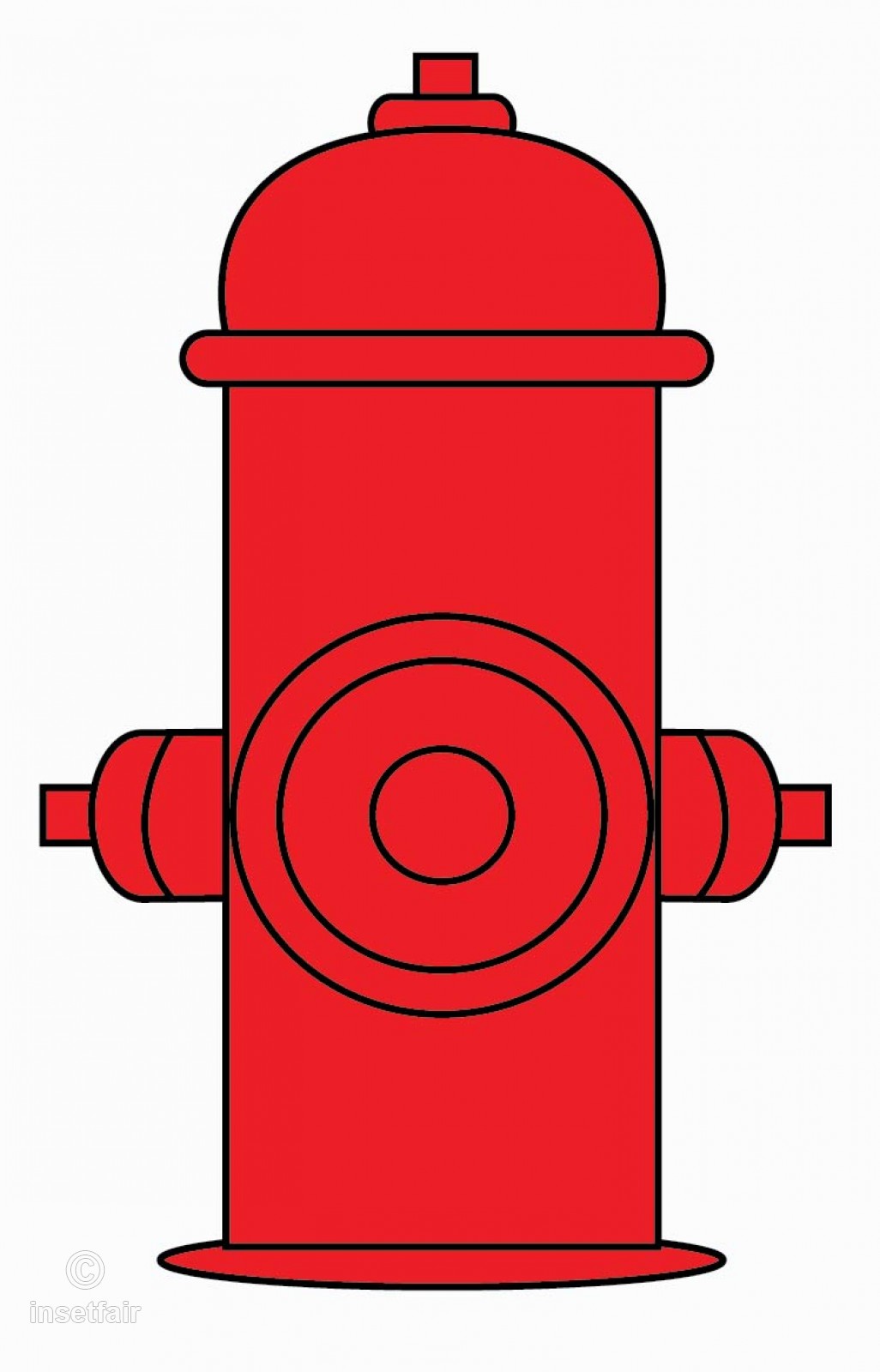 1026x1600 Outdoor Fire Hydrant Vector Flat Material Design