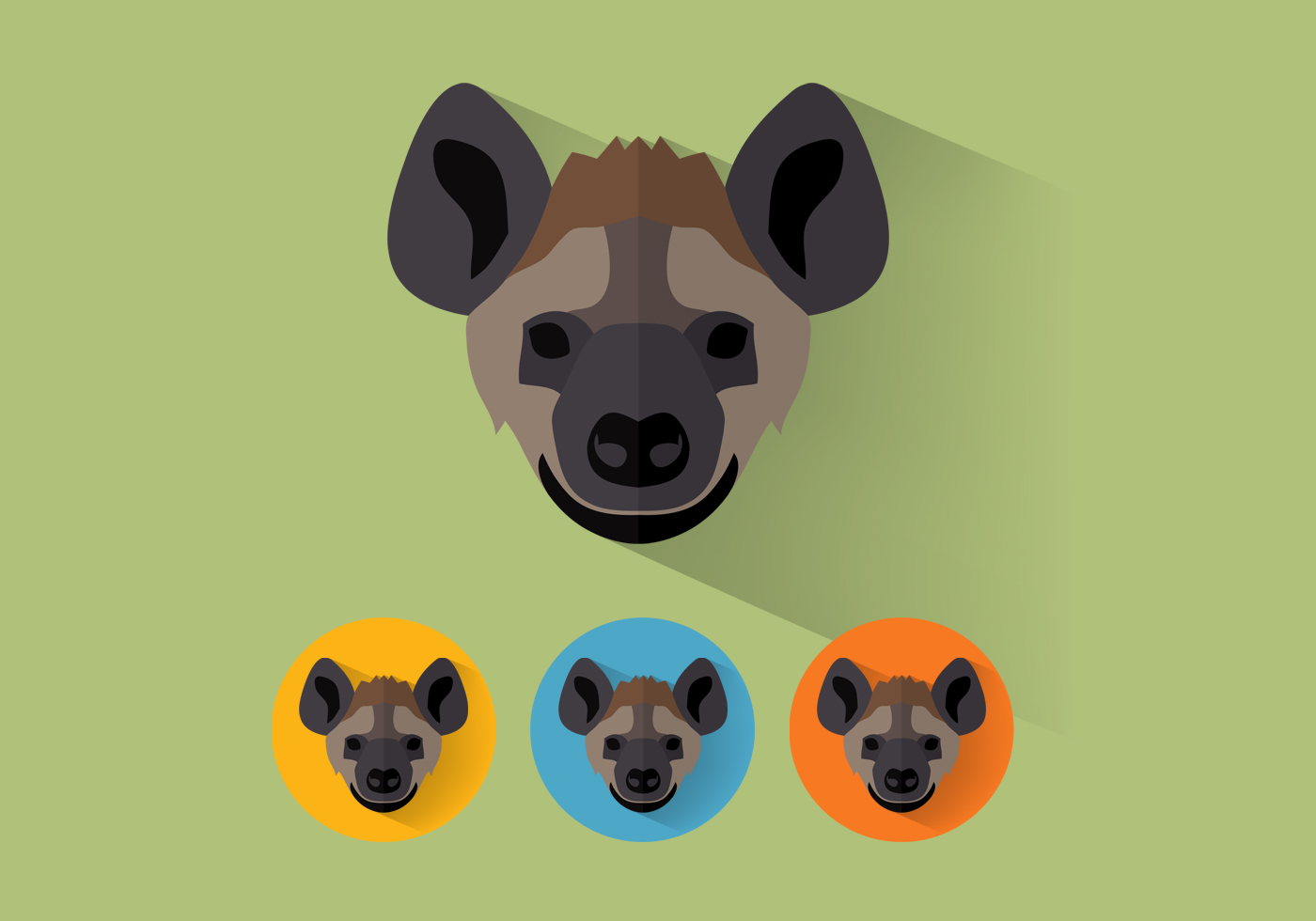 1400x980 Hyena Free Vector Art