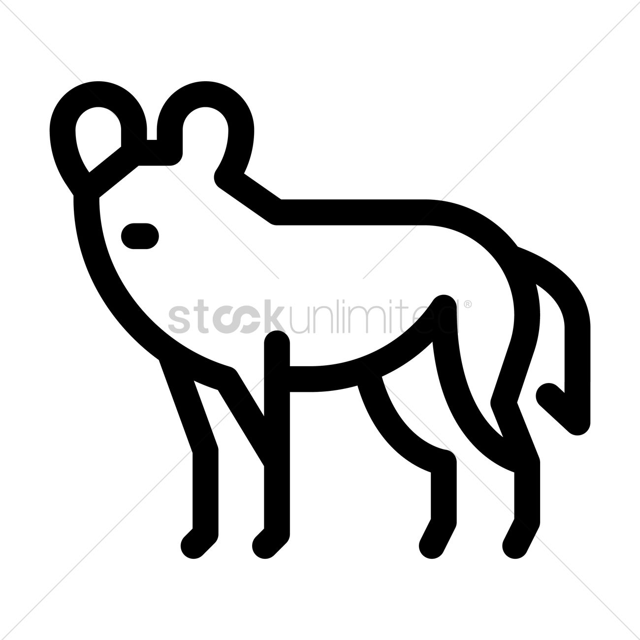 1300x1300 Hyena Vector Image