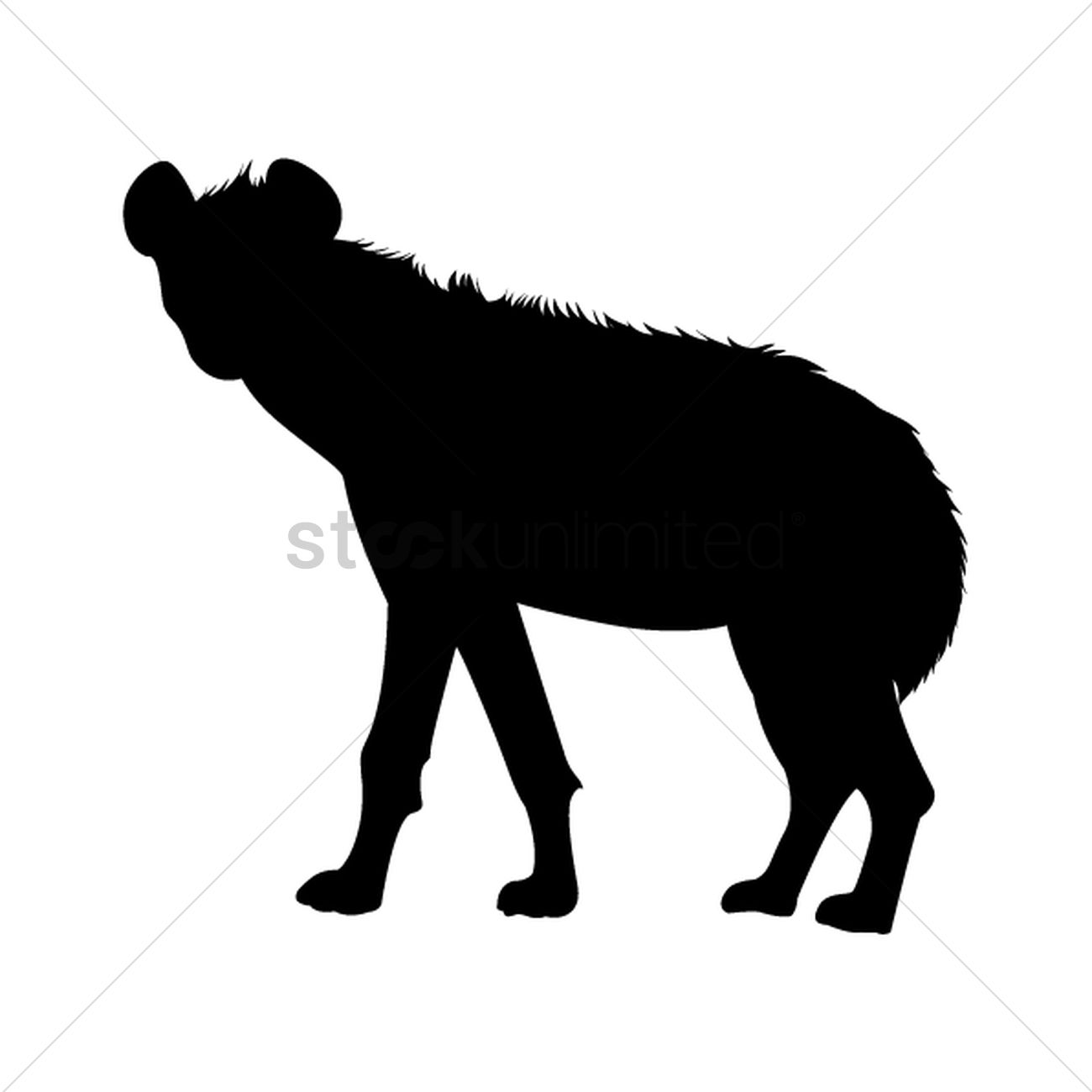 1300x1300 Silhouette Of Hyena Vector Image