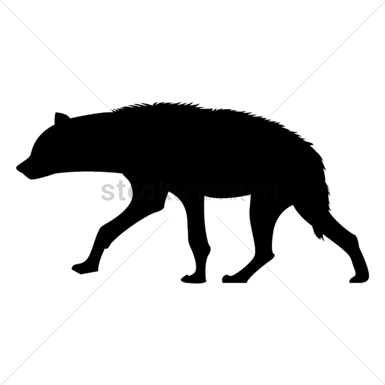 1300x1300 Silhouette Of Hyena Vector Image