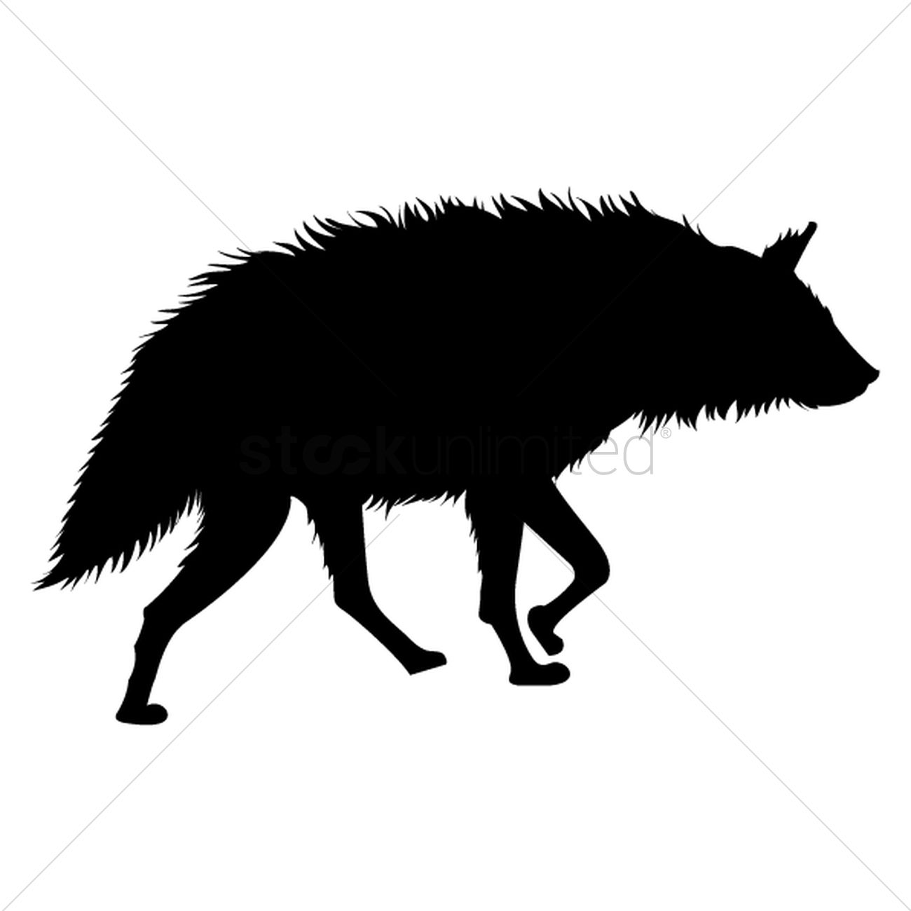 1300x1300 Silhouette Of Hyena Vector Image