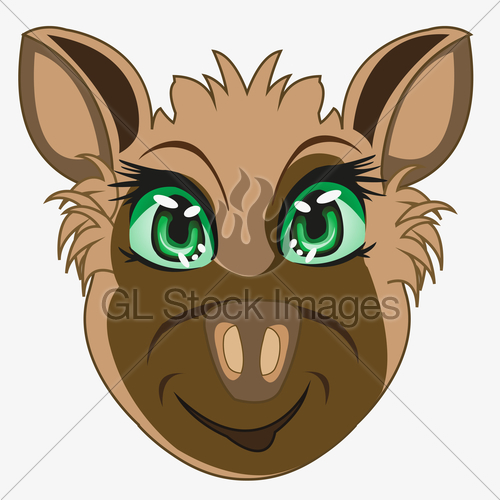 500x500 Vector Illustration Of The Cartoon Of The Mug Animal Hyena Gl