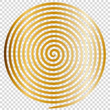 450x450 Gold Round Abstract Vortex Hypnotic Spiral Vector Illustration