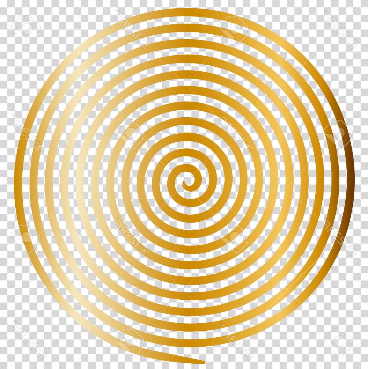 1558x1560 Photostock Vector Gold Round Abstract Vortex Hypnotic Spiral