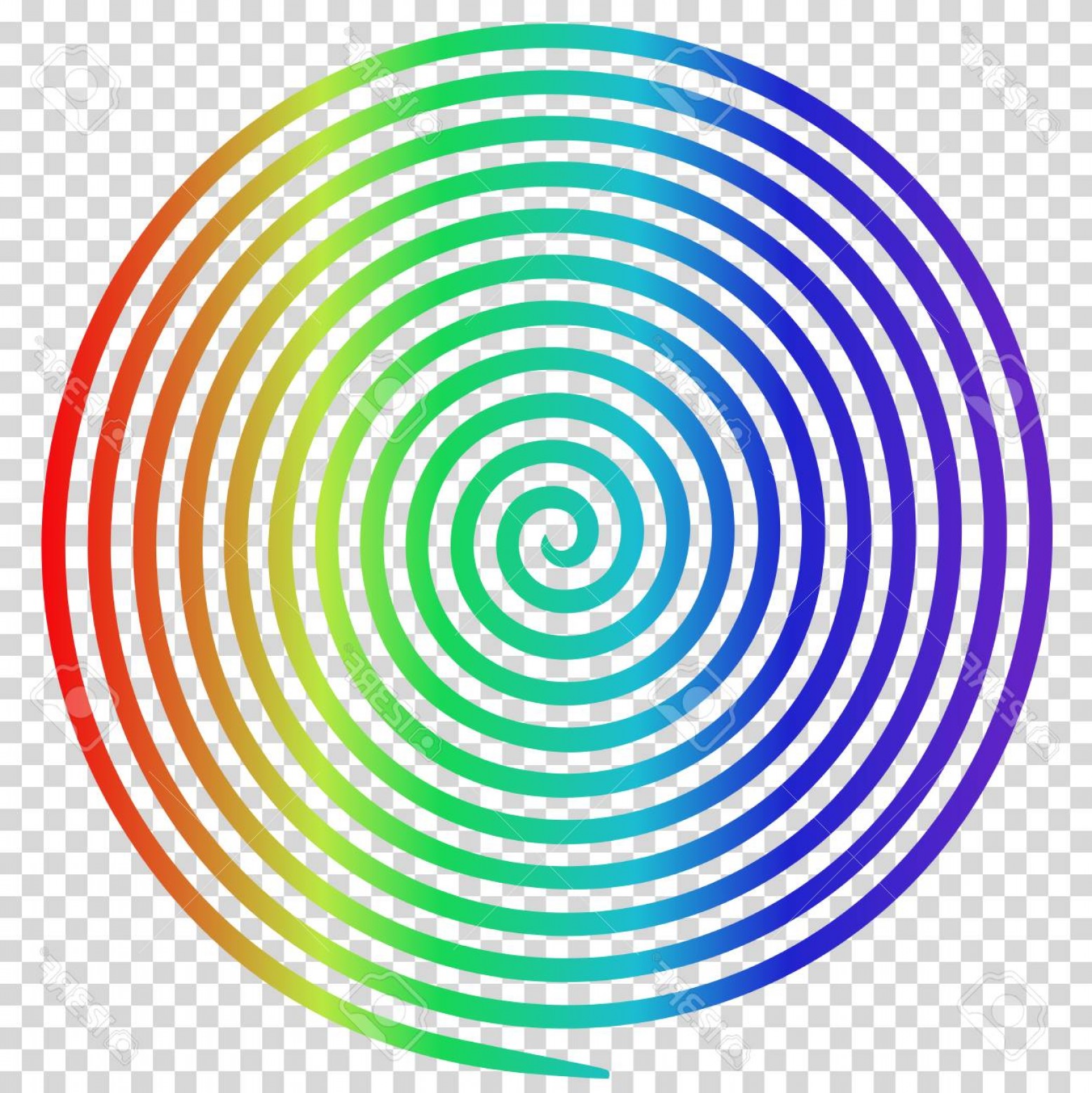 1558x1560 Photostock Vector Rainbow Round Abstract Vortex Hypnotic Spiral