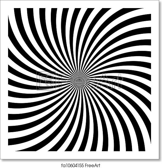 561x581 Free Art Print Of Black And White Hypnotic Background Vector