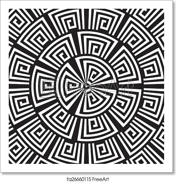 561x581 Free Art Print Of Hypnotic Background Vector Illustration