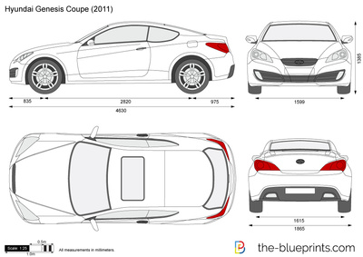 400x283 Hyundai Genesis Coupe Vector Drawing