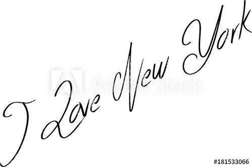 500x332 I Love New York Text Sign