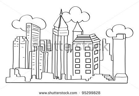 450x312 New York Skyline Coloring