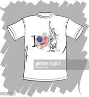 184x199 T Shirt White I Love New York Vector Stock Vectors