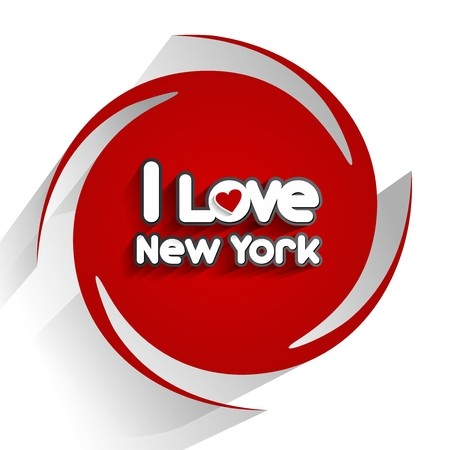 450x450 I Love New York Design On Red Background Vector Illustration