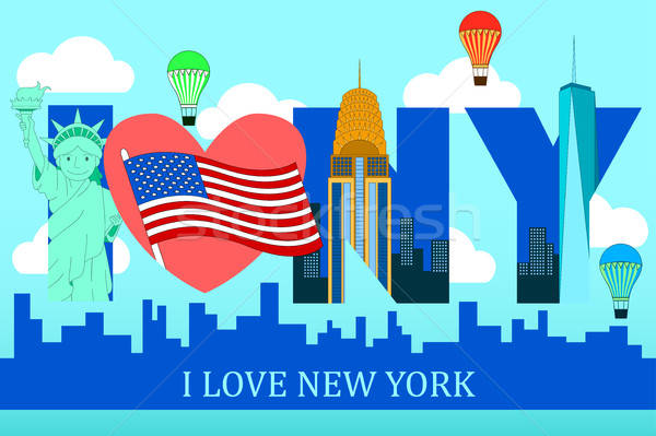 600x399 I Love New York Poster Vector Illustration Artisticco Llc