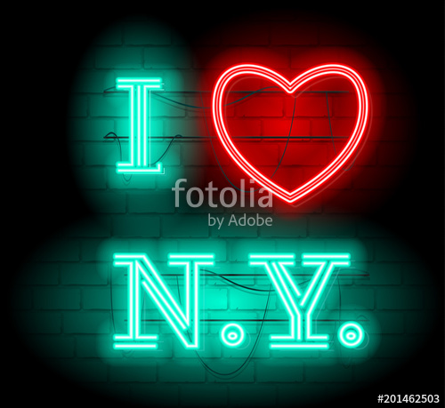 500x459 I Love Ny Letter For Design And Decoration Neon Style Sign