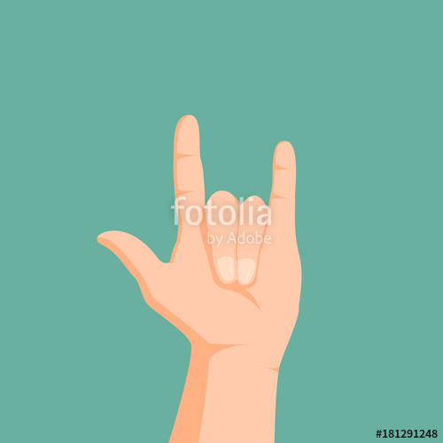 I Love You Sign Language Rock Music Gesture Vector Illustration 500x500 I Love You Sign Language Rock Music Gesture Vector Illustration