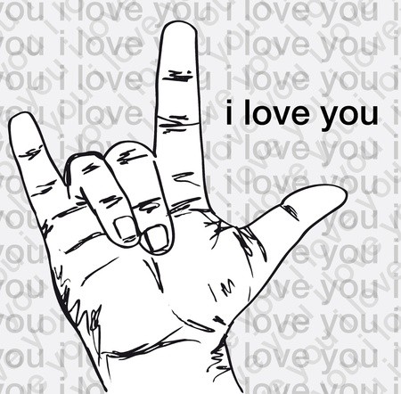 I Love You Language Hand Sign Icon Symbol Vector Royalty Free 450x442 I Love You Language Hand Sign Icon Symbol Vector Royalty Free