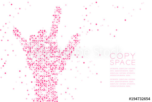 Abstract Geometric Circle Dot Pattern I Love You Hand Shape, Sign 500x334 Abstract Geometric Circle Dot Pattern I Love You Hand Shape, Sign