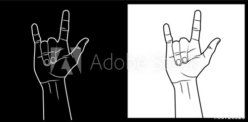 I Love You Hand Sign Language Vector Image 500x247 I Love You Hand Sign Language Vector Image