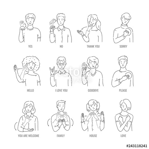 I Love You Sign Language Vector at Vectorified.com | Collection of I