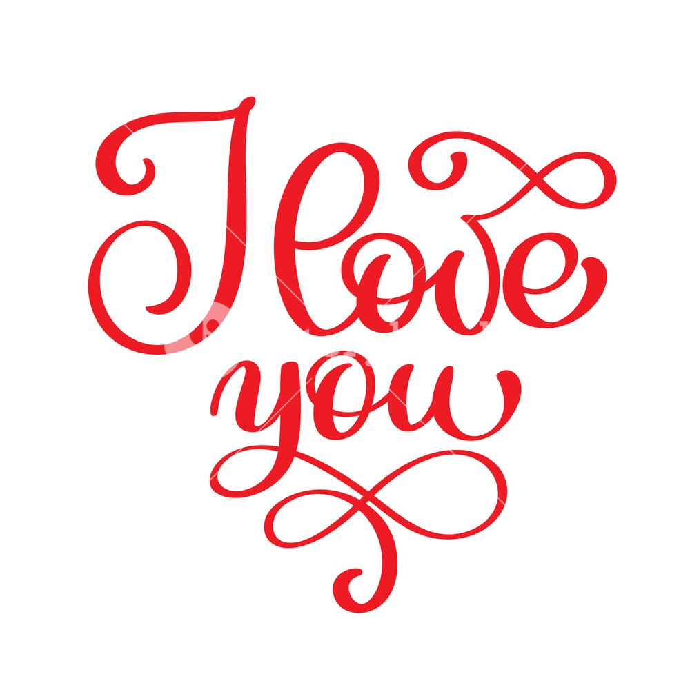 I Love You Vector Modern Calligraphy Postcard Phrase 1000x1000 I Love You Vector Modern Calligraphy Postcard Phrase