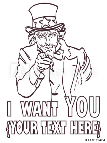 Vector Vintage Patriotic Poster With Signature I Want You And Your 374x500 Vector Vintage Patriotic Poster With Signature I Want You And Your