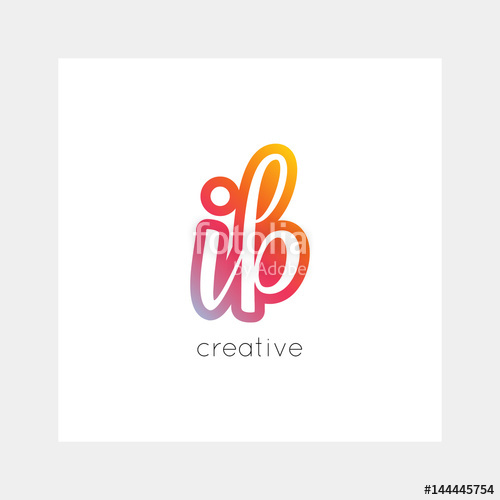 500x500 Ib Logo, Vector Useful As Branding, App Icon, Alphabet