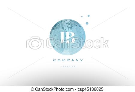 450x305 Ib I B Watercolor Grunge Vintage Alphabet Letter Logo Ib I