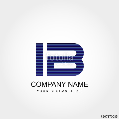 500x500 Initial Letter Ib Logo Design Vector Stock Image And Royalty Free