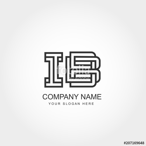 500x500 Initial Letter Ib Logo Vector Design Stock Image And Royalty Free