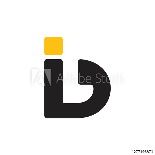 500x500 Letter Ib Geometric Line Logo Vector
