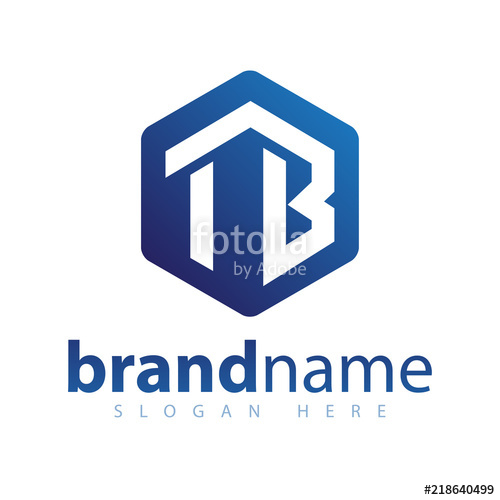 500x500 Ib Initial Letter Hexagonal Logo Vector Template Stock Image