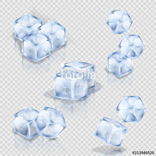 Ice Cubes On The Transparent Background Collection Of Vector 500x500 Ice Cubes On The Transparent Background Collection Of Vector