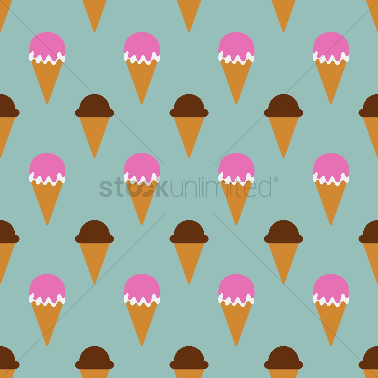 1300x1300 Free Seamless Ice Cream Background Vector Image