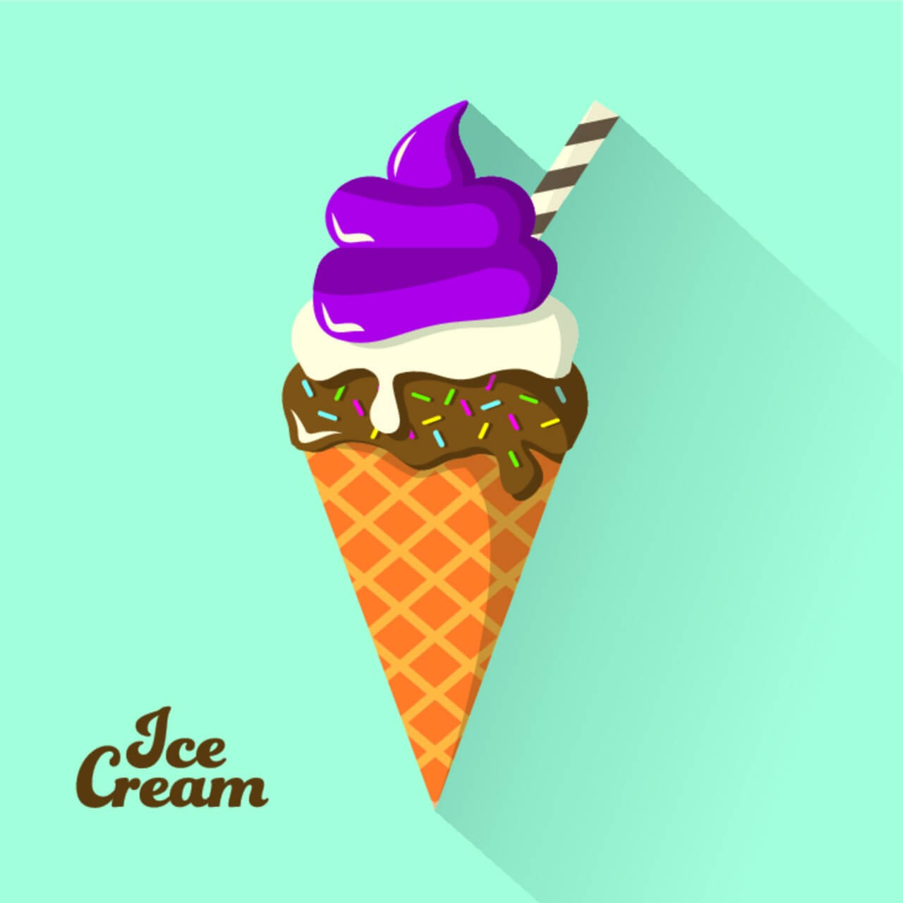 1280x1280 Free Vector Ice Cream Background
