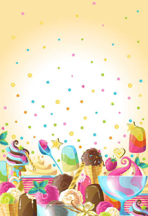 500x729 Ice Cream Elements Background Vector Free Download