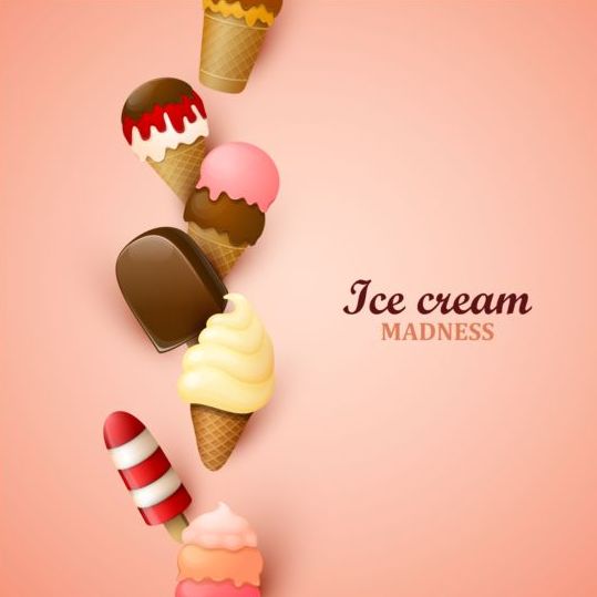 539x539 Ice Cream With Pink Background Vector Free Download