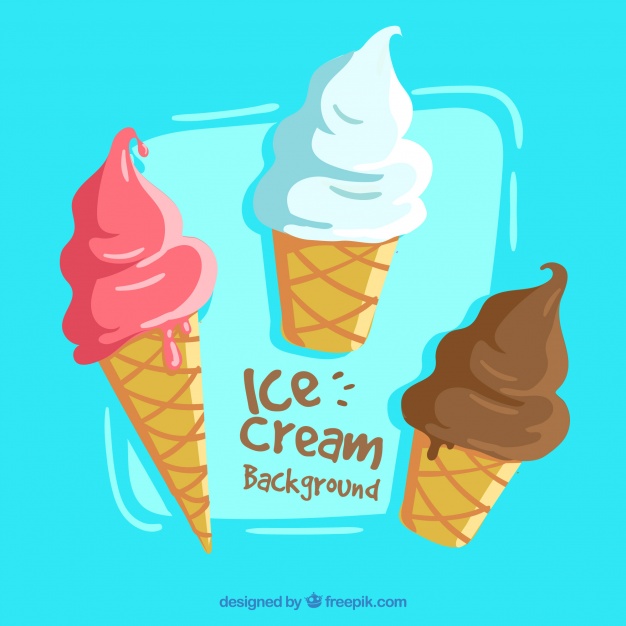 626x626 Blue Background With Creamy Ice Cream Vector Free Download